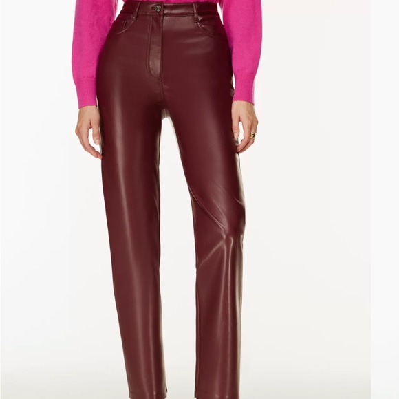 Pants & Jumpsuits Melina Spiced Burgundy Leather Pants Poshmark